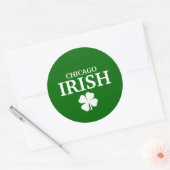 Stolz CHICAGO IRISH! St Patrick's Day Runder Aufkleber (Umschlag)