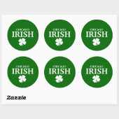 Stolz CHICAGO IRISH! St Patrick's Day Runder Aufkleber (Blatt)