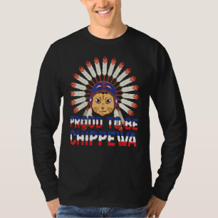 Stolz, Chippewa Ureinwohner der amerikanischen Kat T-Shirt