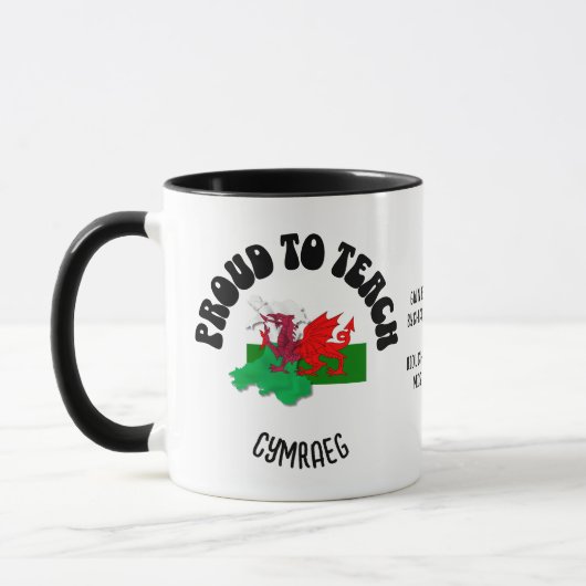 STOLZ, CYMRAEG Welsh Lehrer Wertschätzung beizubri Tasse (Links)
