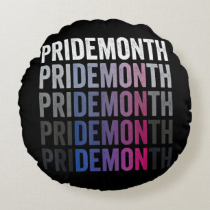 Stolz Dämon Bisexuell Bi Pride Monat LGBTQ Schwul Rundes Kissen