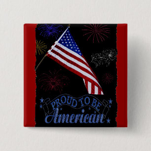 stolz darauf, Amerikaner zu sein Button
