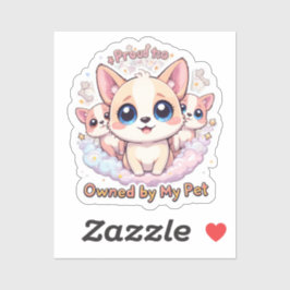 Stolz darauf, dass mein Haustier Vinyl Dog Sticker