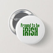 Stolz darauf, irisch zu sein button (Vorne & Hinten)