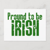 Stolz darauf, irisch zu sein postkarte (Vorderseite)