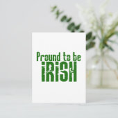 Stolz darauf, irisch zu sein postkarte (Stehend Vorderseite)
