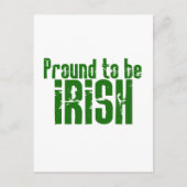 Stolz darauf, irisch zu sein postkarte (Vorderseite)