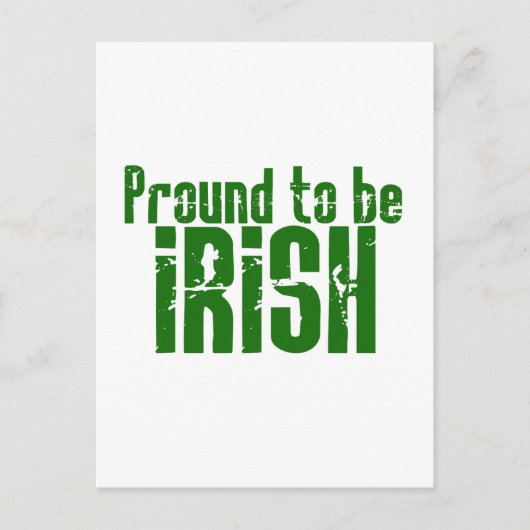 Stolz darauf, irisch zu sein postkarte (Vorderseite)