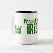 Stolz darauf, irisch zu sein zweifarbige tasse (Vorderseite Links)