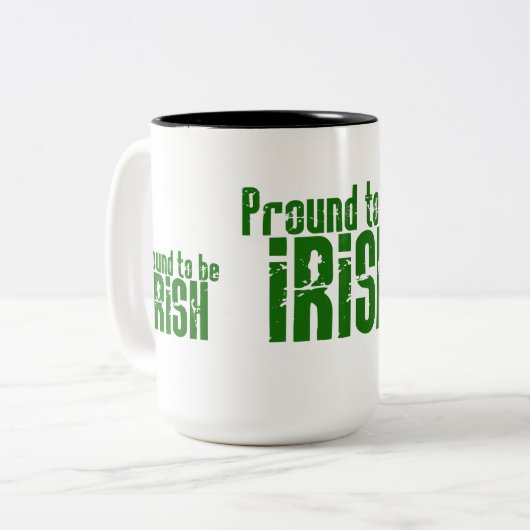 Stolz darauf, irisch zu sein zweifarbige tasse (Vorderseite Links)