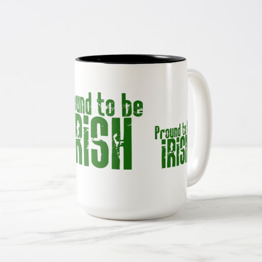 Stolz darauf, irisch zu sein zweifarbige tasse (VorderseiteRechts)