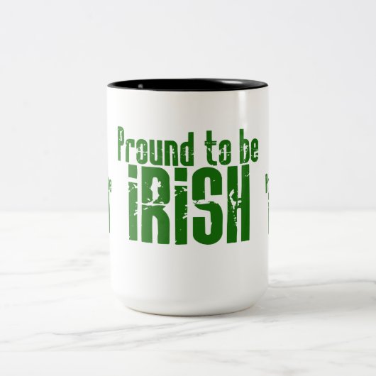 Stolz darauf, irisch zu sein zweifarbige tasse (Mittel)