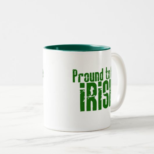 Stolz darauf, irisch zu sein zweifarbige tasse (VorderseiteRechts)