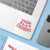 Stolz darauf, Kanadier zu sein Aufkleber (Laptop mit iPhone)