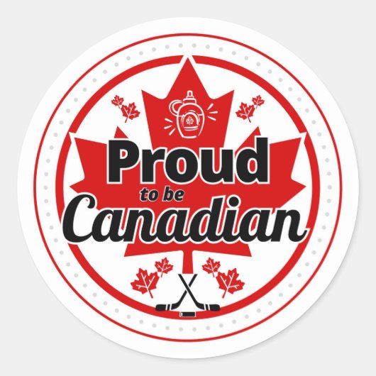 Stolz darauf, Kanadier zu sein Runder Aufkleber (Vorderseite)