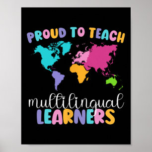 Stolz darauf, mehrsprachige Lerner Esl Englisch zu Poster