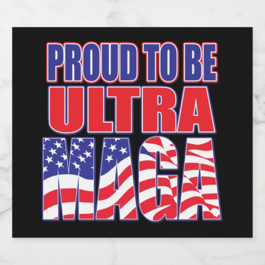 Stolz darauf, Präsident Trump zu unterstützen Bierflaschenetikett (Einzelnes Label)