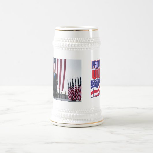 Stolz darauf, Präsident Trump zu unterstützen Bierglas (Mittel)
