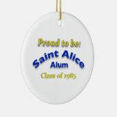 Stolz darauf, Saint Alice Alum individuell anpassb Keramik Ornament (Rechts)
