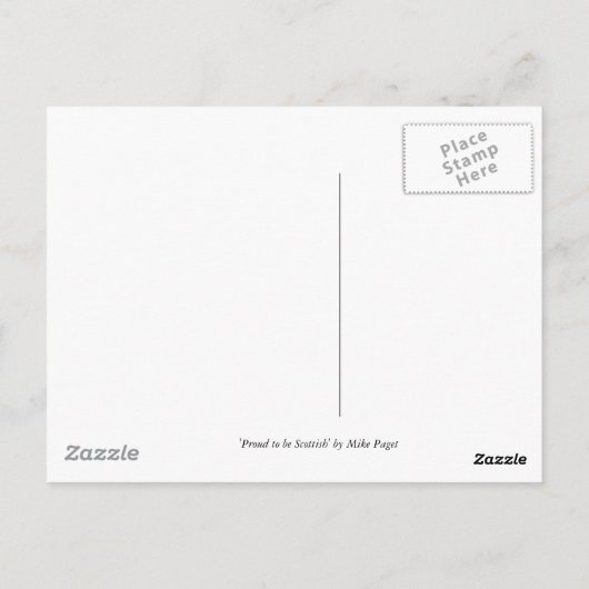 Stolz darauf, schottisch zu sein postkarte (Rückseite)