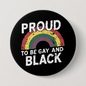 Stolz darauf, schwul und schwarz zu sein, Pride Mo Button (Vorderseite)