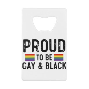 Stolz darauf, schwul und schwarz zu sein, Pride Mo Geldbeutel Flaschenöffner