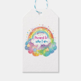 Stolz darauf, wer ich bin Regenbogen Kunst Selbstl Geschenkanhänger
