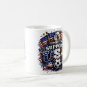 STOLZ, DAS USA-Soccer-Team zu unterstützen | Ameri Kaffeetasse (VorderseiteRechts)