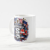 STOLZ, DAS USA-Soccer-Team zu unterstützen | Ameri Kaffeetasse (Vorderseite Links)