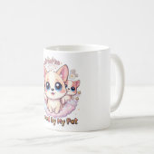 Stolz, dass mein Haustier Niedlich Hund Lover Tass Kaffeetasse (VorderseiteRechts)