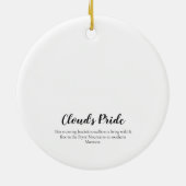 Stolz der Cloud: Pryor Wild Mustang Ornament (Hinten)