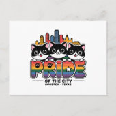 Stolz der Regenbogenflagge in Houston City Texas U Postkarte (Vorderseite)