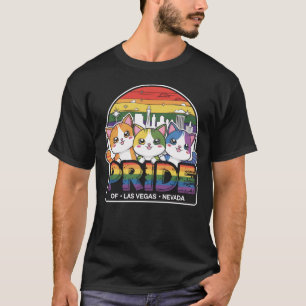 Stolz der Regenbogenflagge in Las Vegas City Nevad T-Shirt