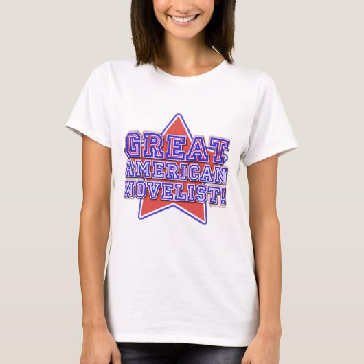 Stolz des Autors des großen amerikanischen Schrift T-Shirt (Vorderseite)