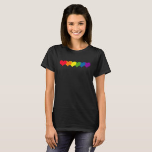 Stolz des Regenbogen-Herz-Gay Pride-  LGBTQ T-Shirt