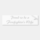 Stolz, die Ehefrau eines Feuerwehrmanns zu sein Autoaufkleber (Vorne)