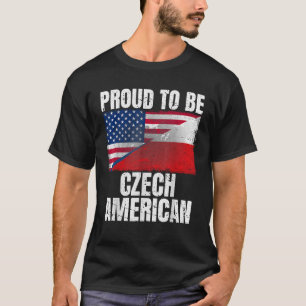 Stolz, die tschechische amerikanische Flagge Grafi T-Shirt