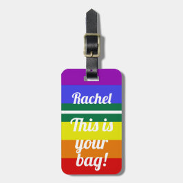 Stolz Dies ist Ihre Tasche Funny Rainbow LBGT Gepäckanhänger
