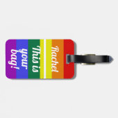 Stolz Dies ist Ihre Tasche Funny Rainbow LBGT Gepäckanhänger (Rückseite horizontal)