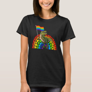 Stolz Dinosaurier LGBT Schwul Lesbisch Transgender T-Shirt