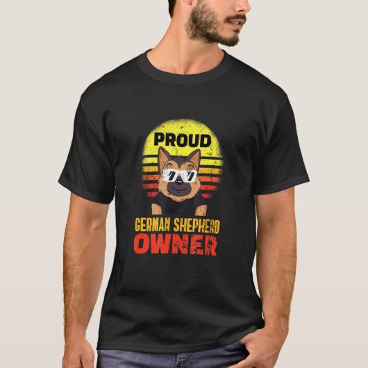 Stolz Dog Besitzer deutscher Schäferhund Dog Ameri T-Shirt (Vorderseite)