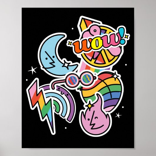 Stolz Donner. Rainbow-Liebe. Wow-Liebe Poster (Vorne)