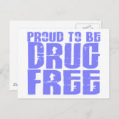 Stolz, Droge zu sein geben Sie 2 hellblau frei Postkarte (Vorne/Hinten)
