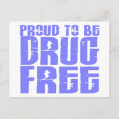 Stolz, Droge zu sein geben Sie 2 hellblau frei Postkarte (Vorderseite)