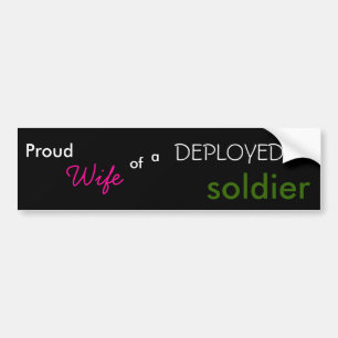 Stolz, Ehefrau, von, a, ENTFALTET, Soldat Autoaufkleber