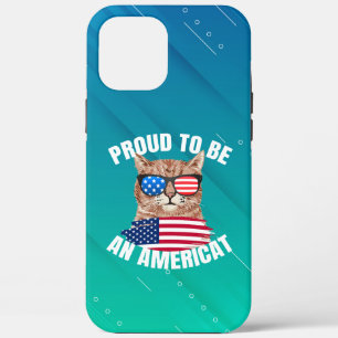 Stolz, ein Americat-Katze USA-Flagge Glückliches V Case-Mate iPhone Hülle