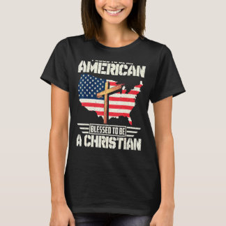 Stolz ein Amerikaner sein gesegnet, ein Christlich T-Shirt
