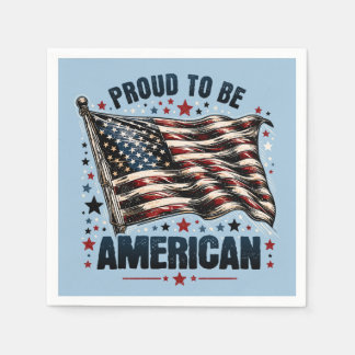 Stolz, ein Amerikaner zu sein Serviette