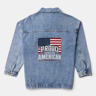Stolz, ein Amerikaner zu sein, USA-Flagge, patriot Jeansjacke