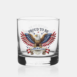 Stolz, ein amerikanischer Adler zu sein Whiskyglas